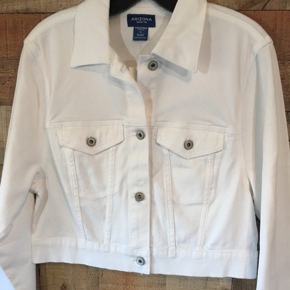 Arizona White Crop Denim Jacket - Picture 2 of 5